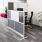 Luxor Workflow Modular Wall Room Divider System - Silver Frame - 70" x 48" Starter Wall with Whiteboard MW-7048-FWCG - alternate 1